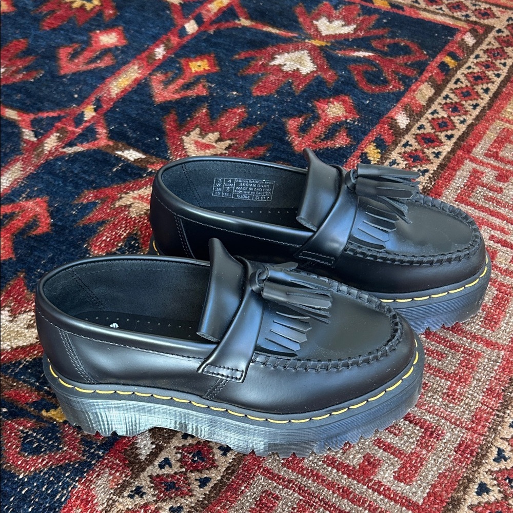Dr. Martens Black Platform Loafers - Picture 2 of 4